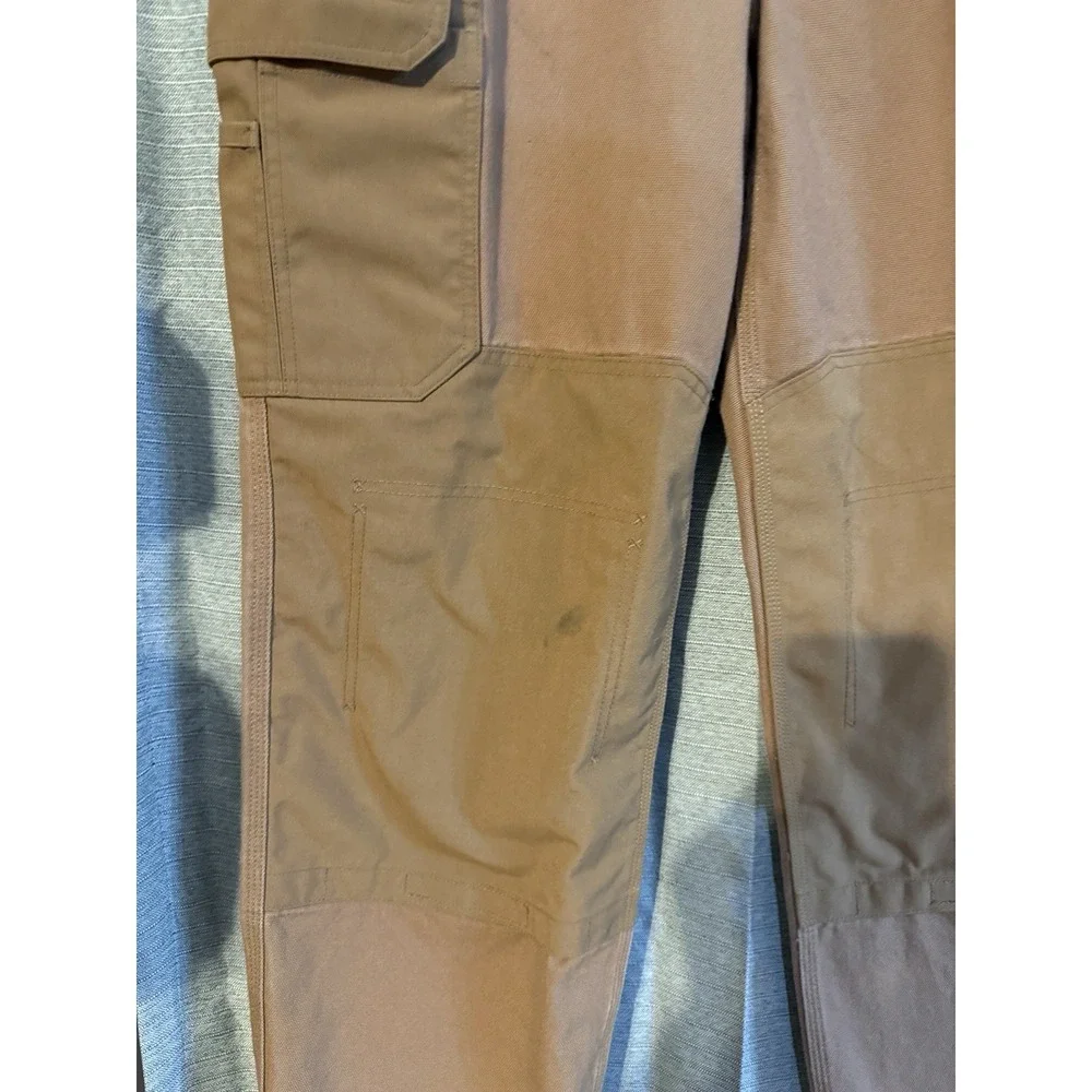 Duluth Trading Fire Hose Work Pants Mens 38x32 Brown Cargo Utility Carpenter